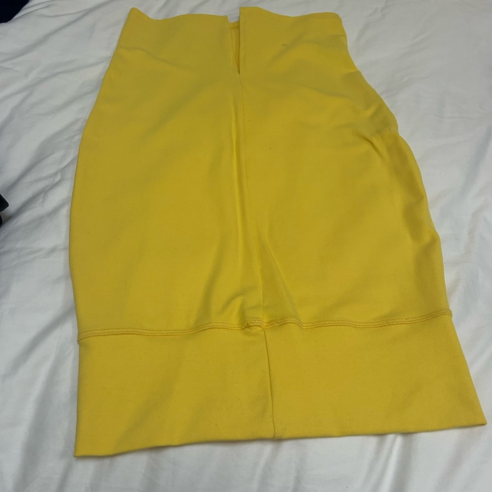 bebe Vibrant Yellow Pencil Skirt